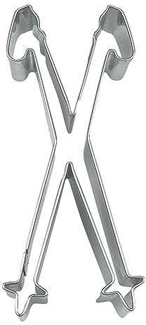 Städter Ausstechform Skistöcke Edelstahl rostfrei spülmaschinengeeignet, Größe: 10 cm, 200555