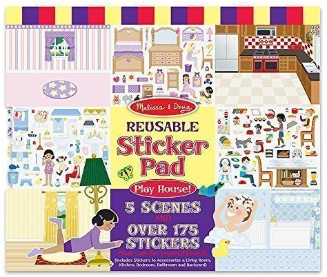 MELISSA & DOUG REUSABLE STICKER PAD PLAY HOUSE (Set of 6)