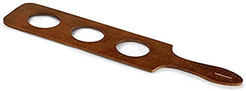 Wooden Beer Flight Paddle for 3 Glasses - Wooden Beer Paddle for Serving Drinks