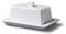 WM Bartleet & Sons Large Butter Dish with Lid, Traditional White Porcelain 17.3L x 12.5W x 9H centimeters Butter Dishes with Handle and Cover White