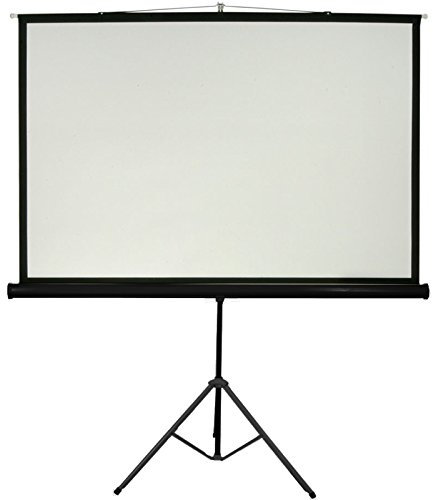Loops 100 Tripod Floor Standing Pull-up Projector Screen 4:3 - Portable Presentations