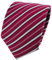 TigerTie Designer Seidenkrawatte in rot rubinrot blau schwarz silber gestreift