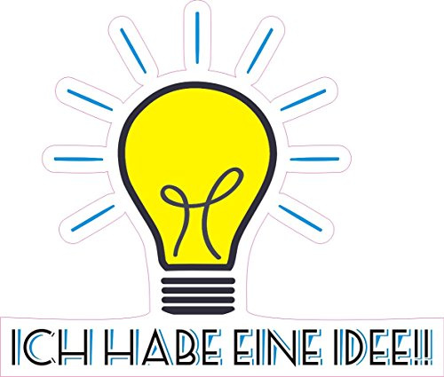 1 x Aufkleber Ich habe Eine Idee Glühbirne Birne Sticker Shocker Tuning Fun Gag