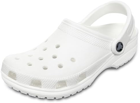 Crocs Unisex Classic Clogs, White, M13 UK