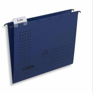 Elba Hängemappe chic A4 230g/qm Karton dunkelblau VE=5 Stück