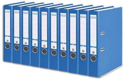 Elba Ordner A4, smart Pro, 5 cm schmal, Kunststoff außen, blau, 10 Stück