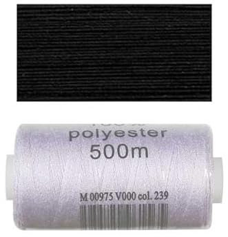 M & C Bobine 500m Fil Polyester Noir