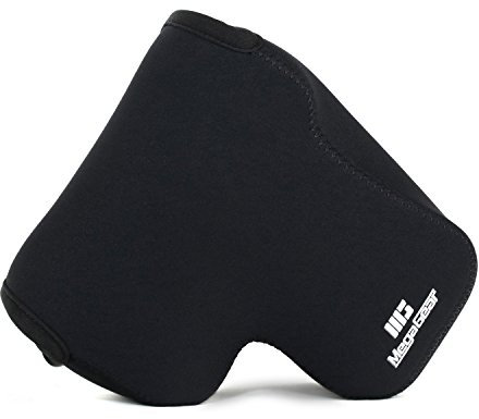 MegaGear MG755 Sony Cyber-Shot DSC-RX10 IV, DSC-RX10 III Ultraleichte Kameratasche aus Neopren,mit Karabiner Haken Haken schwarz