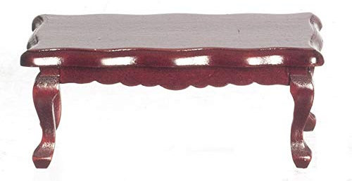 Aztec Imports, Inc. Puppenhaus Mahagoni Rundgezackter Couchtisch Viktorianisch 1:12 Wohnzimmer Möbel