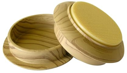 Felt Gard 4 Pack 44mm Light Wood Effect Non-Slip Castor Cups - Furniture Floor Protectors for Sofa, Chair & Bed Wheels