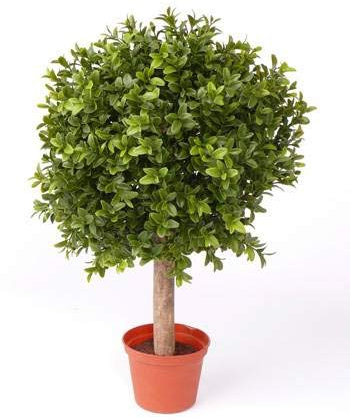 artplants.de Künstliche Buchskugel Tom auf Stamm, 252 Blätter, 35cm, Ø 25cm - künstliche Buchsbaumkugel Buxkugel Buchsbaum