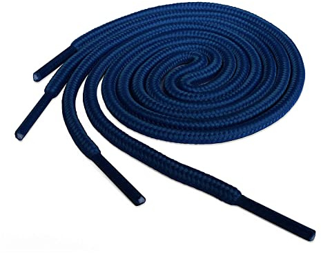 Collonil 1 Paar Schnürsenkel Kordel - rund - dick - Ø 3 mm Längen (90 cm, Marineblau)