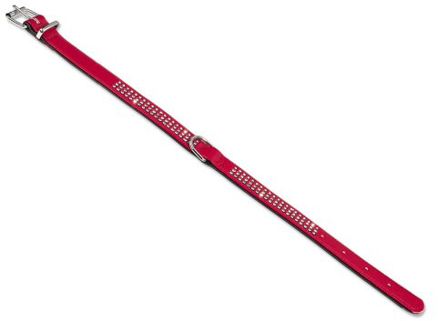 Nobby Halsband Crystal einreihig, rot 32 cm (23-28 cm), 12/14 mm, 1 Stück