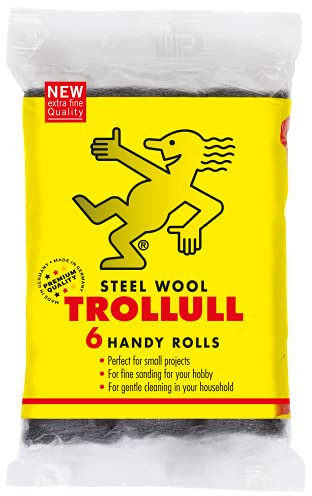 Trollull Handliche Stahlwolle, 6 Stück Praktische Rollen (6), Silber, 1