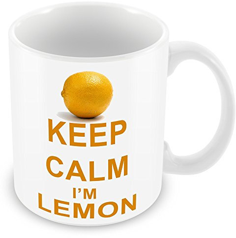 GBP INTERNATIONAL 'Keep Calm I'm Lemon' Novelty Joke Printed Ceramic Yellow Mug