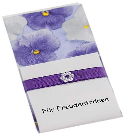 10 Taschentücher Freudentränen Hochzeit TT0043 lila