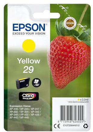 Epson,235M145,Original AA829 TinteErdbeere, XP-235 XP-332XP-335 XP-432 XP-435 XP-245 XP-342XP-345 XP-442 XP-445 XP-247 XP-257 XP-255 XP-352 XP-355 XP-452 XP-455, (gelb)