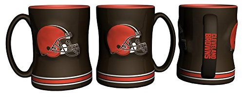 Cleveland Browns Coffee Mug - 14oz Sculpted Relief - New UPC