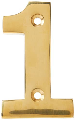 From the Anvil 83711 Numeral 1 - Polished Brass