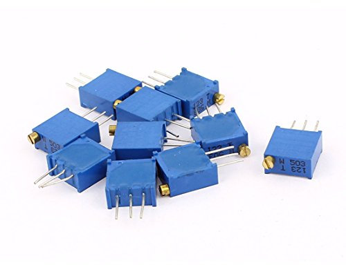 sourcing map 10Stk. 3296W 50K Ohm Variable Widerstand einstellbar Multiturn Potentiometer