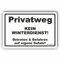 PRIVATWEG KEIN WINTERDIENST - Winterdienstschilder/WI-011 (30x20cm Schild)