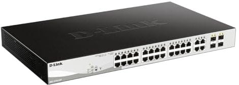 D-Link DGS-1210-24P Smart Switch Gestito, 24 Porte Gigabit, Poe, Nero