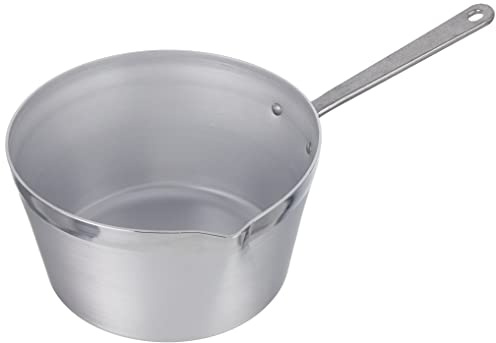 Pentole Agnelli Topf, konische Form, mit Schnabel, BLTF-Aluminium, Griff aus Edelstahl, silberfarben 18 cm Silber/schwarz