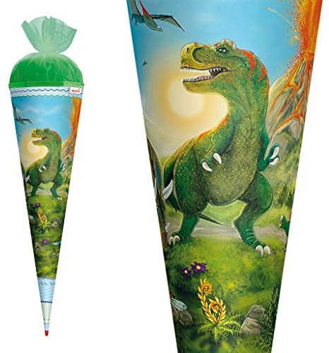 Nestler Motiv-Schultüte 70 cm 'T-Rex' mit Stabiler Rot(h)-Spitze