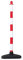 Kunststoff-Kettenständer Secur mit Zementfuß Pfosten: gelb/schwarz Höhe: 87,0 cm, Durchm.: 4,0 cm Durchm. Fuß: 30,0 cm
