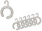 KS Handel 24 14 x DUSCHVORHANGRINGE OFFEN BARRIEREFREI MIT Haken FÜR DUSCHVORHANG DUSCHVORHANGSTANGE! Shower Curtain Rings! (Silber matt)