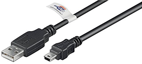 Goobay 93902 USB 2.0 Hi-Speed Cable with USB Certificate, Black, 1.8m Length