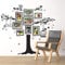 Walplus 150x100 cm Wall Stickers Birdcage Photo Frame Removable Self-Adhesive Mural Art Decals Vinyl Home Decoration DIY Living Bedroom Office Décor Wallpaper Kids Room Gift, Black