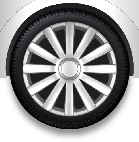 ZentimeX Z732381 Radkappen Radzierblenden universal 17 Zoll Silver