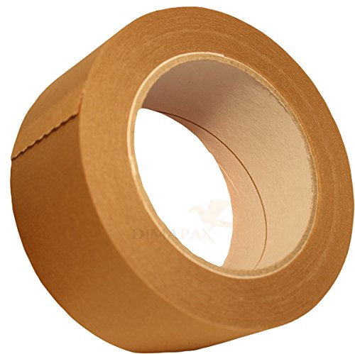 dimapax 12 x Papierklebeband 50 mm x 50 m Papier Packband braun 120 my, Packband aus Papier,Papierpackband