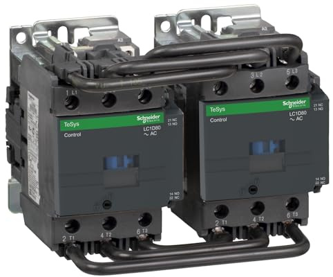 Schneider LC2D80E7 Wendeschützkombination, 3p+1S+1Ö, 37kW/400V/AC3 80A, Spule 48V 50/60Hz