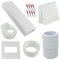 SPARES2GO Exterior Wall Venting Kit & Extension Hose for Indesit Tumble Dryers (White, 4 / 102mm)