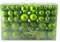 100 palline natalizie di colore verde, scintillanti, lucide e opache, fino a ø 6 cm, per decorare l'albero di Natale