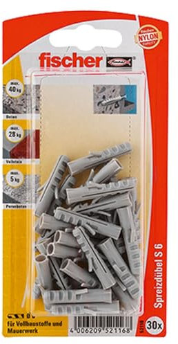 Fischer 52116 Dübel S 6 GK SB-Karte
