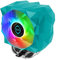 Iceberg Thermal IceSLEET X6 Intel & AMD Doppel Tower Hochleistungs-CPU-Kühler 6 Kupfer-Heatpipes, vernickelt, adressierbar, RGB ARGB 120 mm PWM-Lüfter