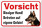 AdriLeo Schild - Vorsicht Deutscher Schäferhund - Bissiger Hund - (15x20cm) / Achtung Wachhund robust langlebig UV-beständig wetterfestes Warnschild