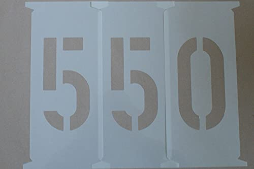 Zahlenschablonen 550mm nach DIN 1451, Zahlensatz 50cm, Zahlen Schablonen Set 0-10