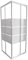 ONDÉE, Façade MISSI, Façade coulissante accès d'angle. 70x185cm, Epaisseur 4mm, Installation réversible, Poignée en ABS blanc, Profilé aluminium blanc (-12,5/+2,5mm), Fermeture aimantée