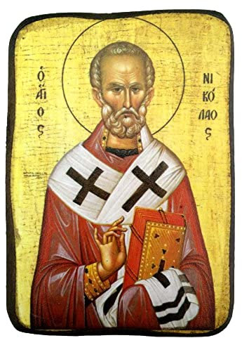 IconsGr - Orthodoxes Wandbild - Ikone des Heiligen Nikolaus / A0