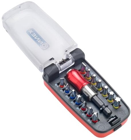 Connex Bit-Set 15-teilig - Aus Silizium-Molybdän-Stahl - Gängige Standard-Bits - In praktischer Kunststoffbox / Bit-Satz für Schaubarbeiten / Bit-Sortiment / Schrauber-Bits / COXB973915