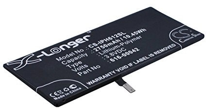 Cameron Sino 2750 mAh Lithium Polymer Battery For Iphone 6S Plus A1634 A1687 A1690 – A1699 (replaces Apple 616-0372 00042) with Tool Kit (14 Pieces)