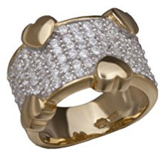 Orphelia Alvina Damen Ring Silber MIT ZIRKONIA ZR-3605-GOLD/50