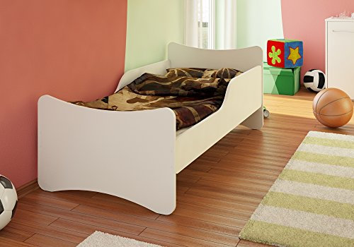 Best For Kids Kinderbett 90x200 weiß mit Schaummatratze mit 90x200 cm