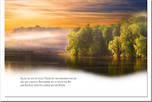 metALUm Danksagungskarten TRAUER | See | 10 Karten | 1501048