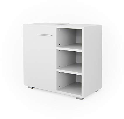Vicco Waschbeckenunterschrank Perry, Waschtischunterschrank, Weiß, 60 x 55.6 cm