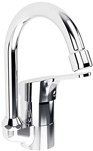 mitigeur de lavabo - olyos - col de cygne - avec vidage métal c2 - porcher d1126aa